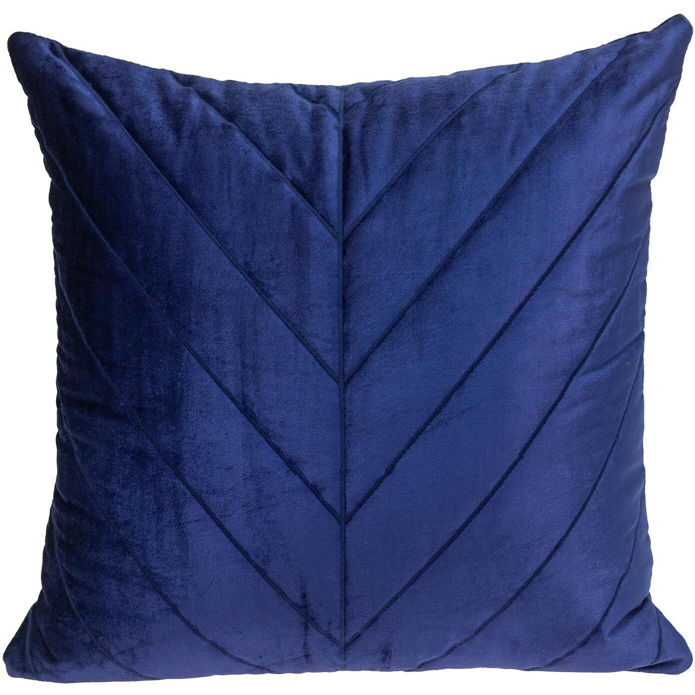 Quilted Velvet Arrows Blue Decorative Throw Pillow