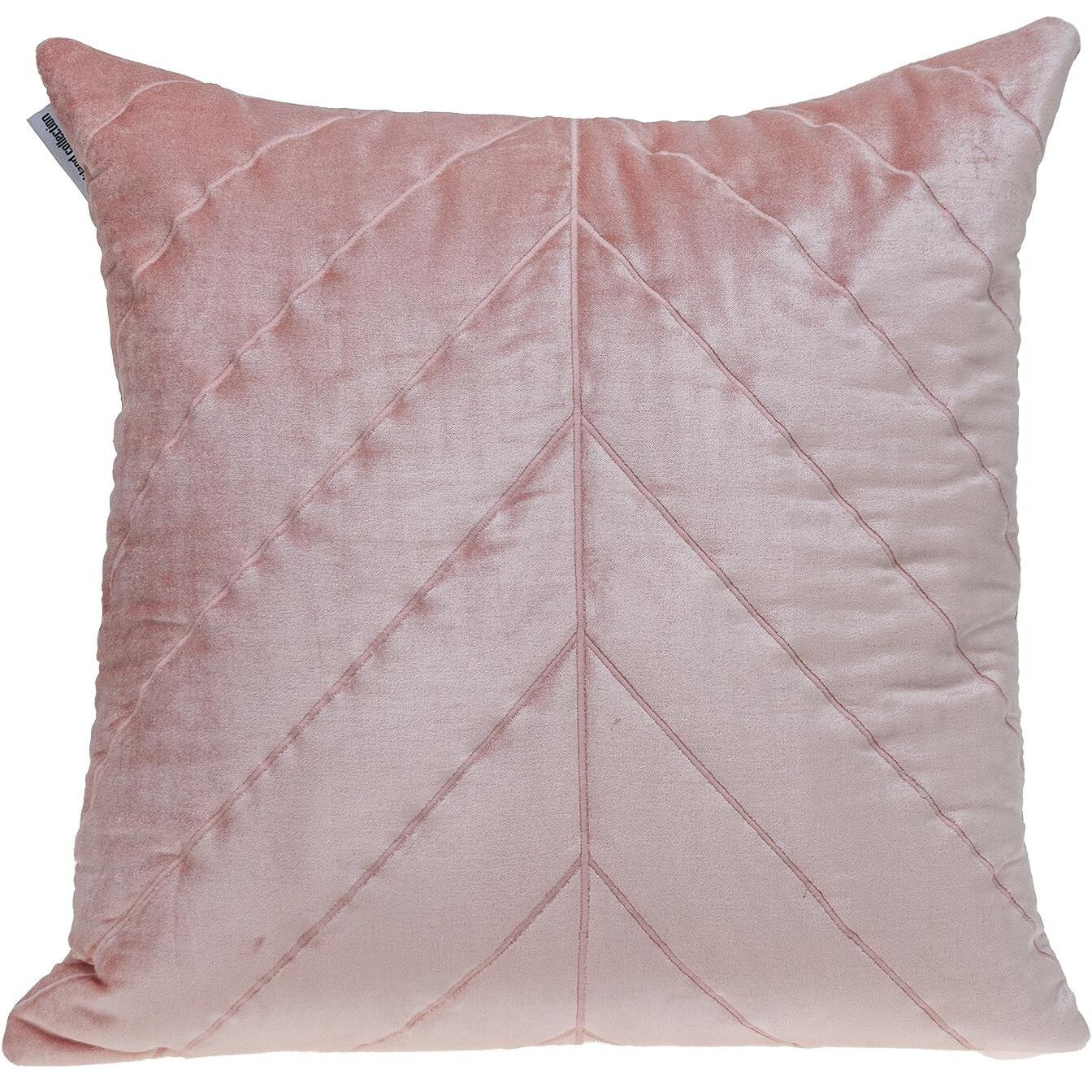 Quilted Velvet Arrows Pink Decorative Throw Pillow