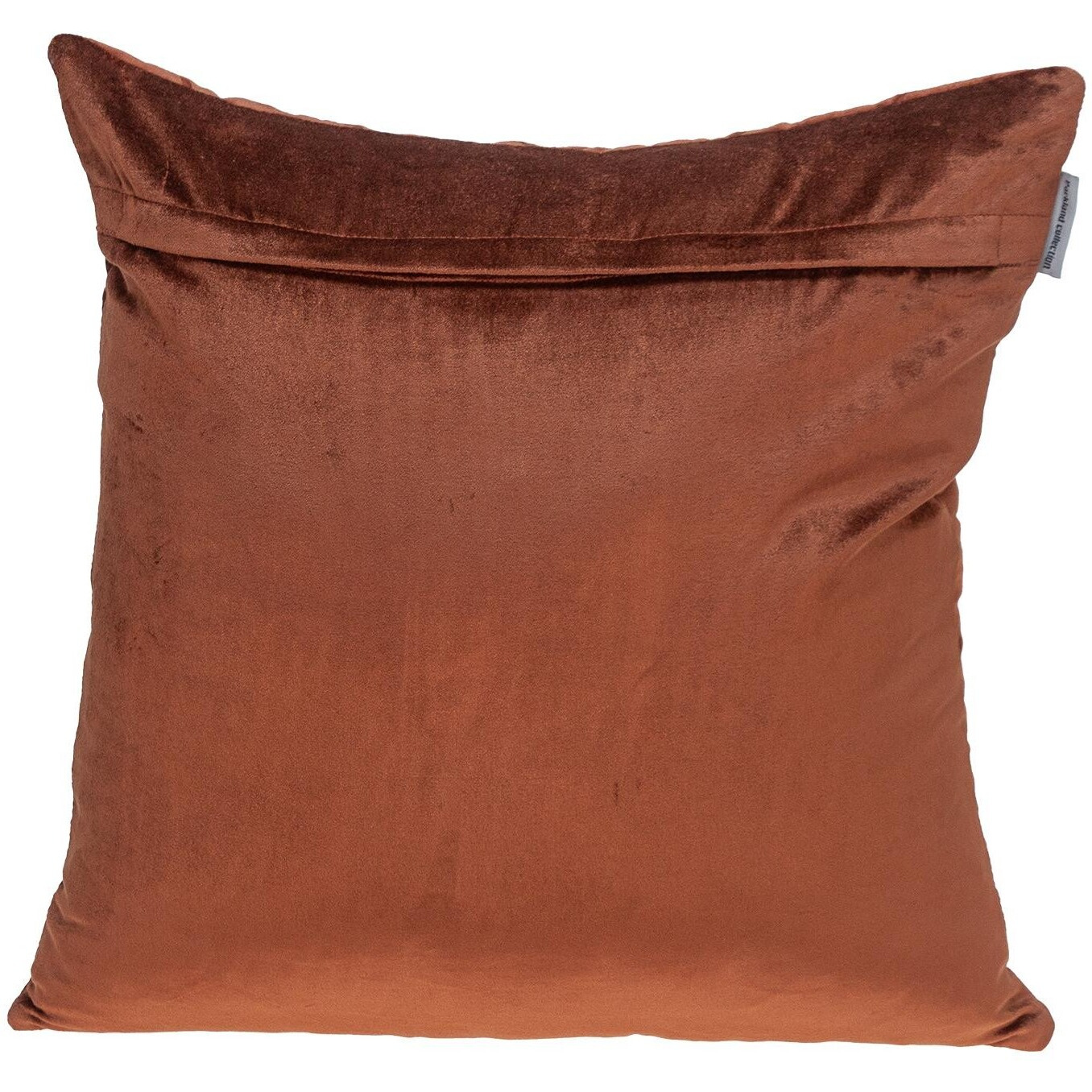 Quilted Velvet Arrows Burnt Orange Decorative Throw Pillow