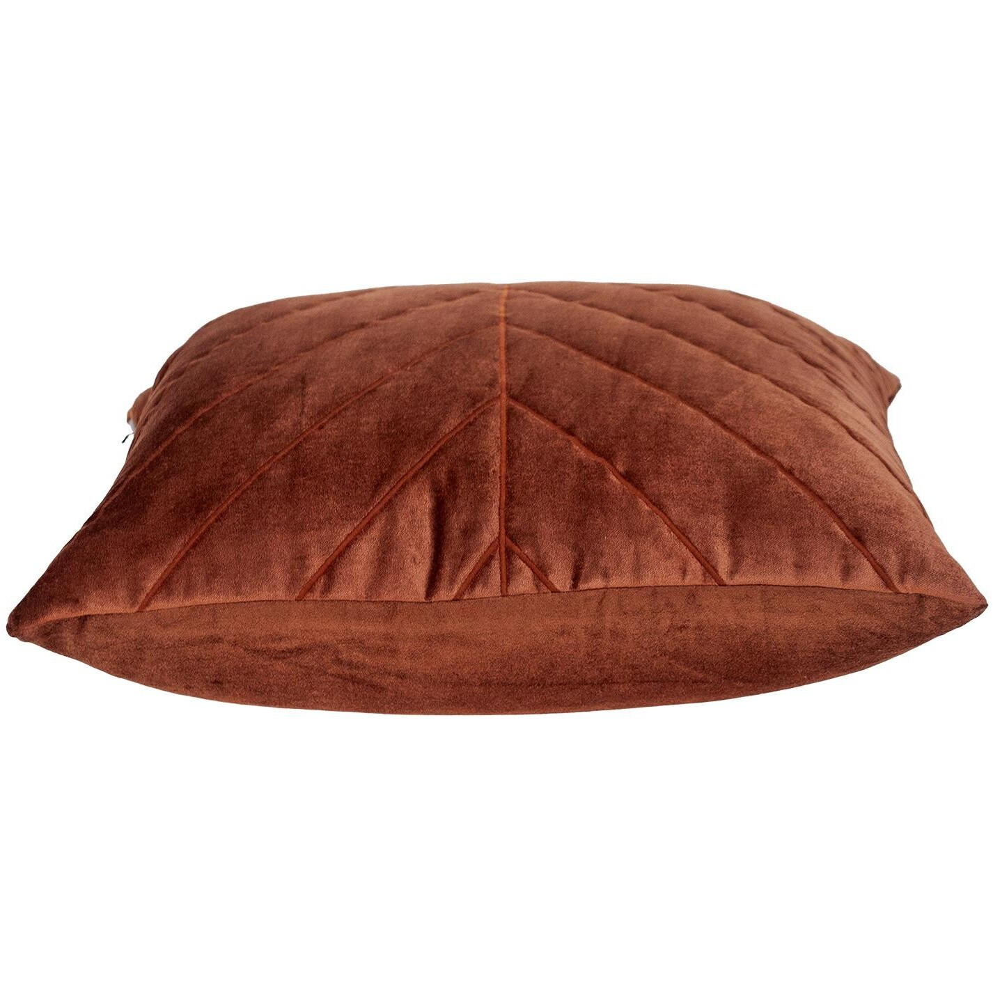 Quilted Velvet Arrows Burnt Orange Decorative Throw Pillow