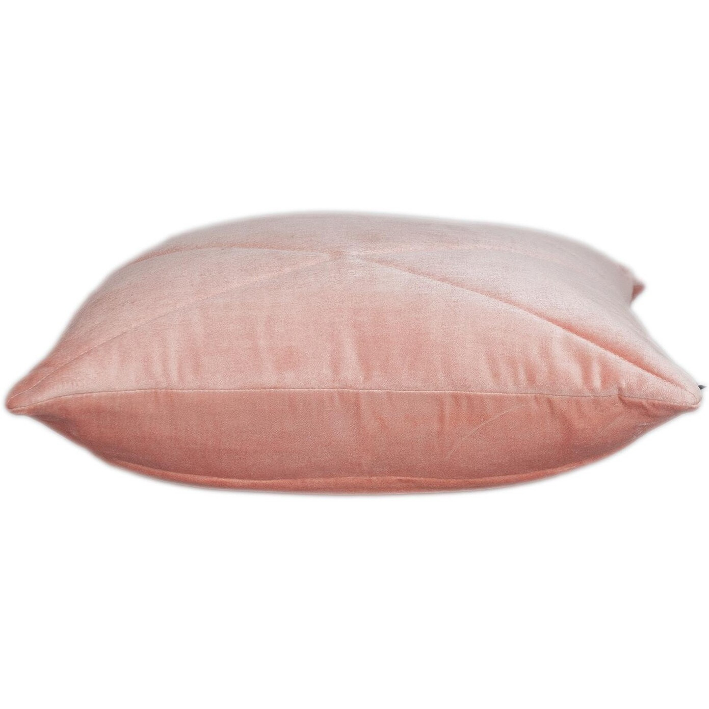 Quilted Pink Velvet Throw Pillow