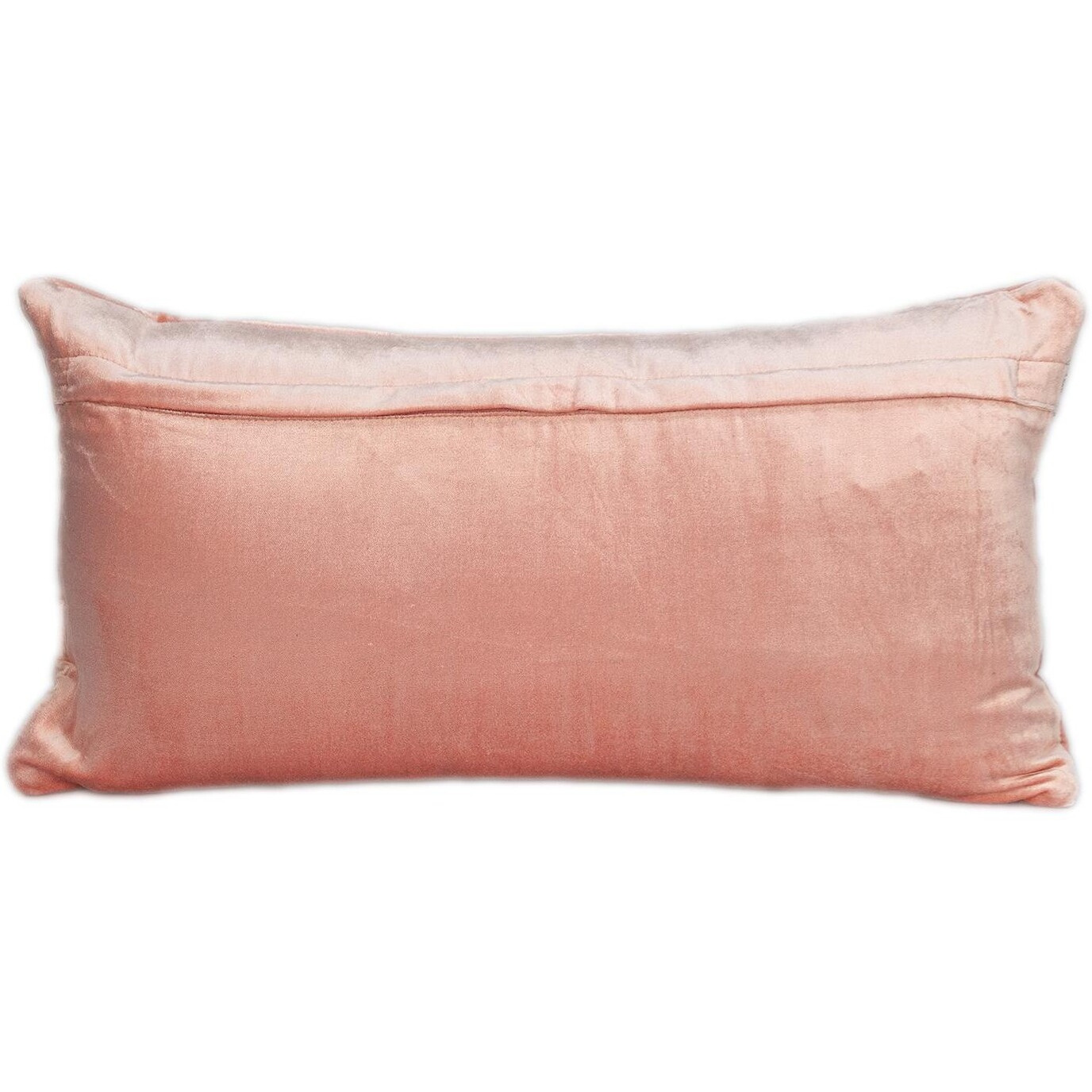 Quilted Pink Velvet Lumbar Throw Pillow
