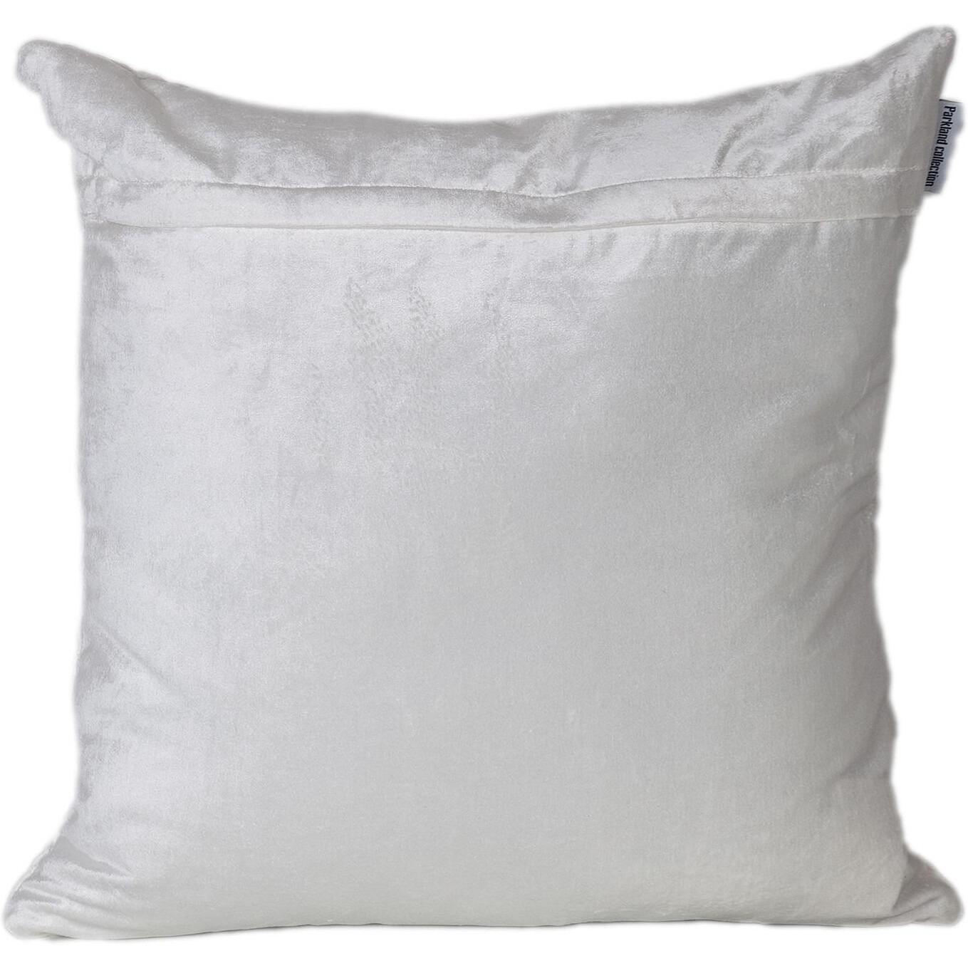 Quilted White Velvet Throw Pillow