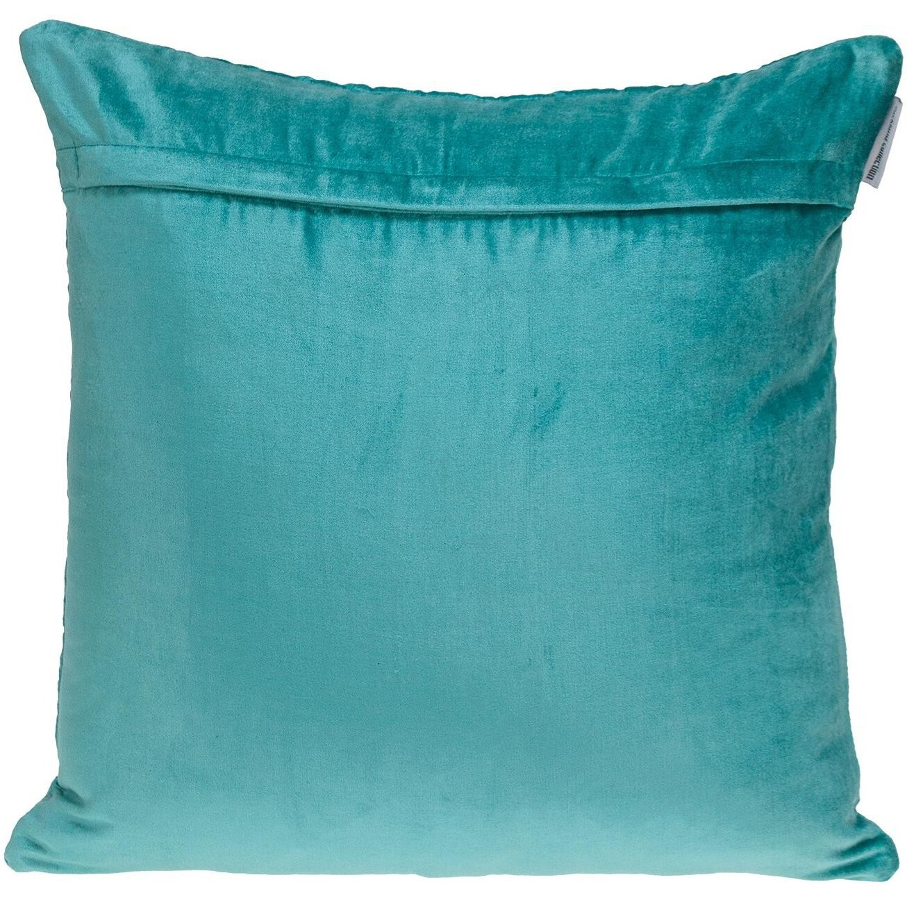Aqua Quilted Velvet Geo Decorative Throw Pillow