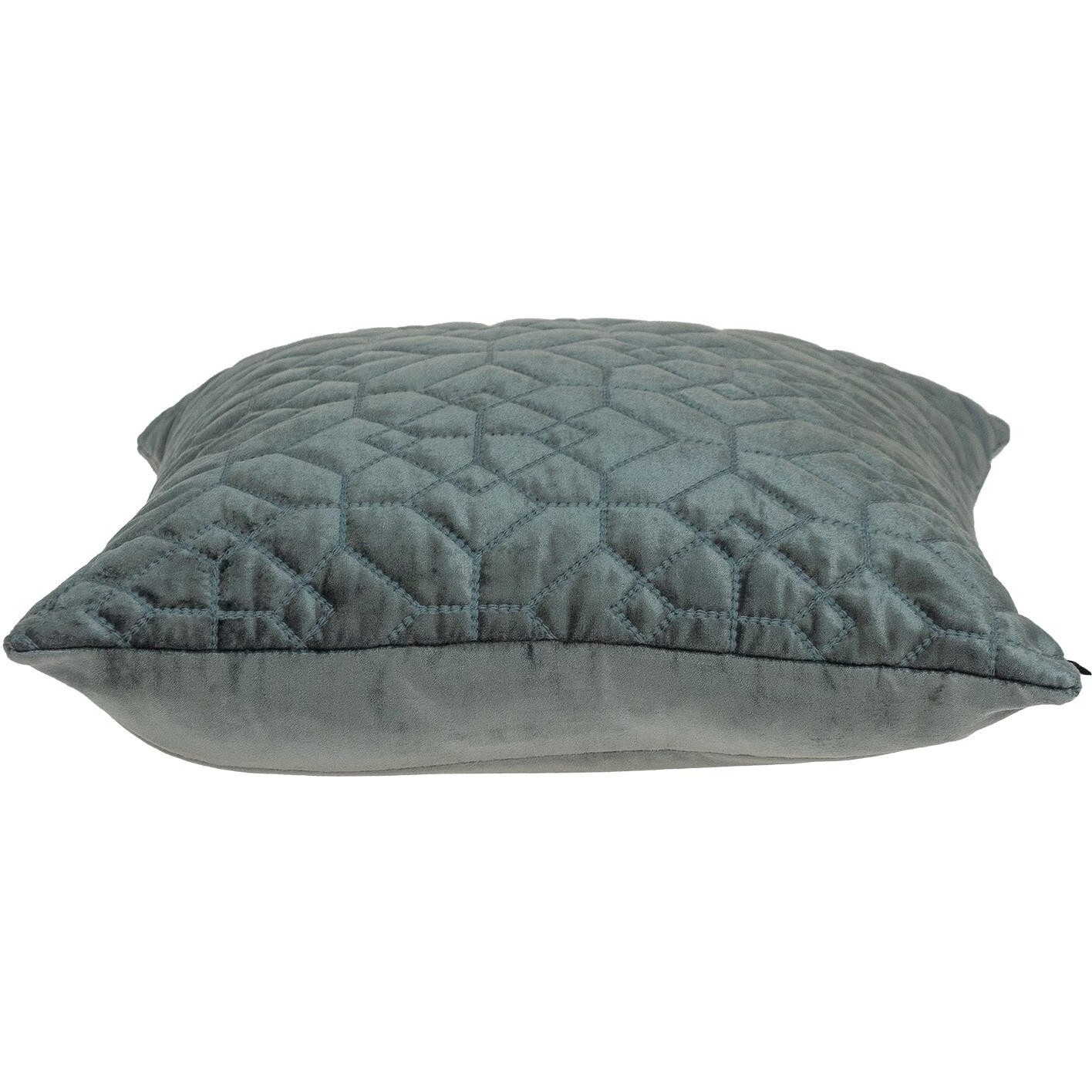 Charcoal Quilted Velvet Geo Decorative Throw Pillow