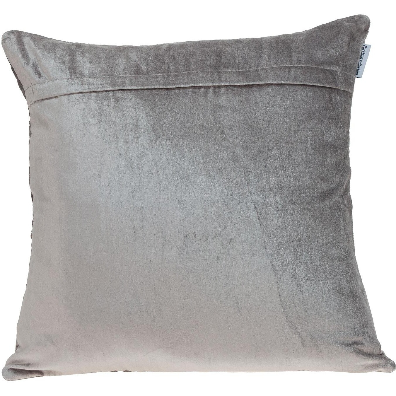 Taupe Quilted Diamonds Velvet Solid Color Throw Pillow