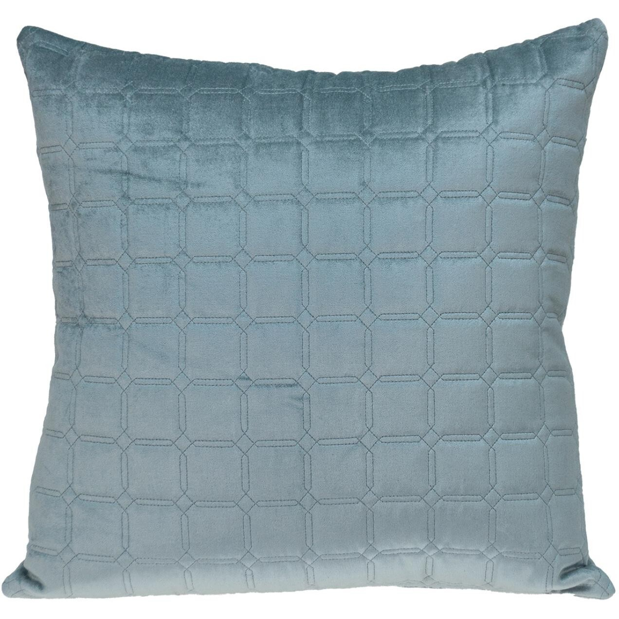 Gray Quilted Decorative Throw Pillow