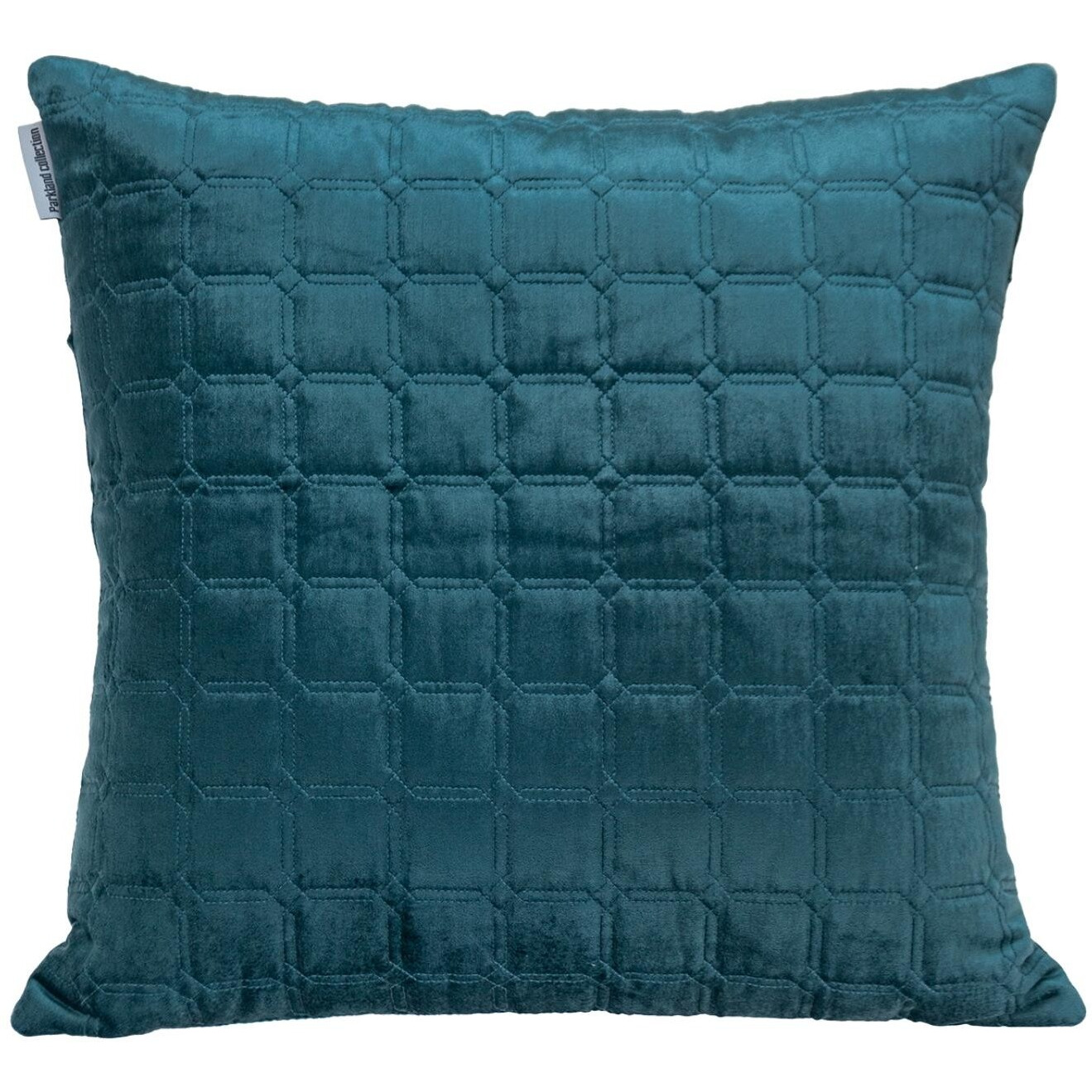 Teal Quilted Decorative Throw Pillow