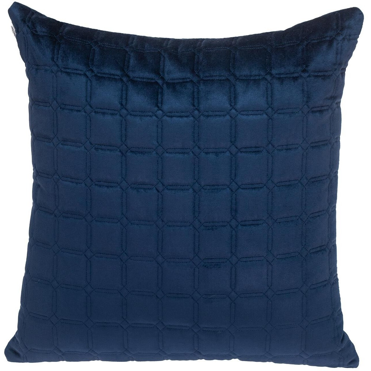 Navy Blue Quilted Decorative Throw Pillow