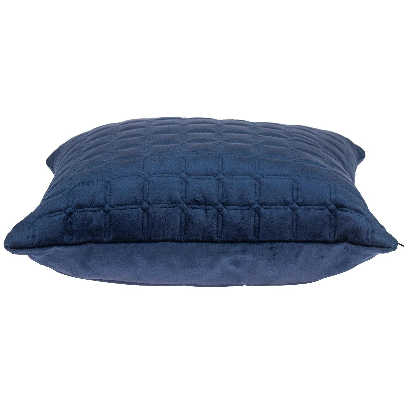 Navy Blue Quilted Decorative Throw Pillow