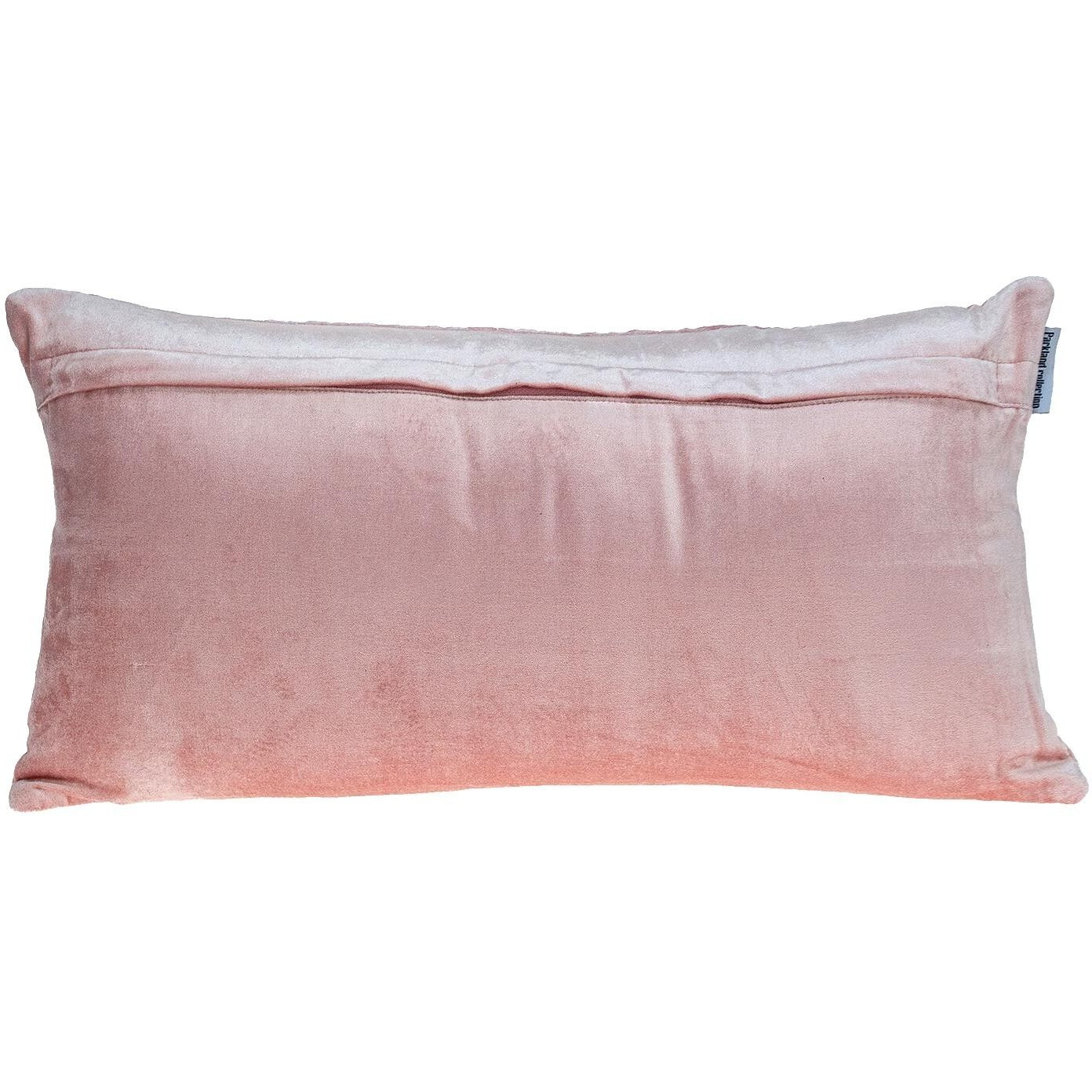 Tufted Diamonds Rose Gold Velvet Lumbar Accent Pillow