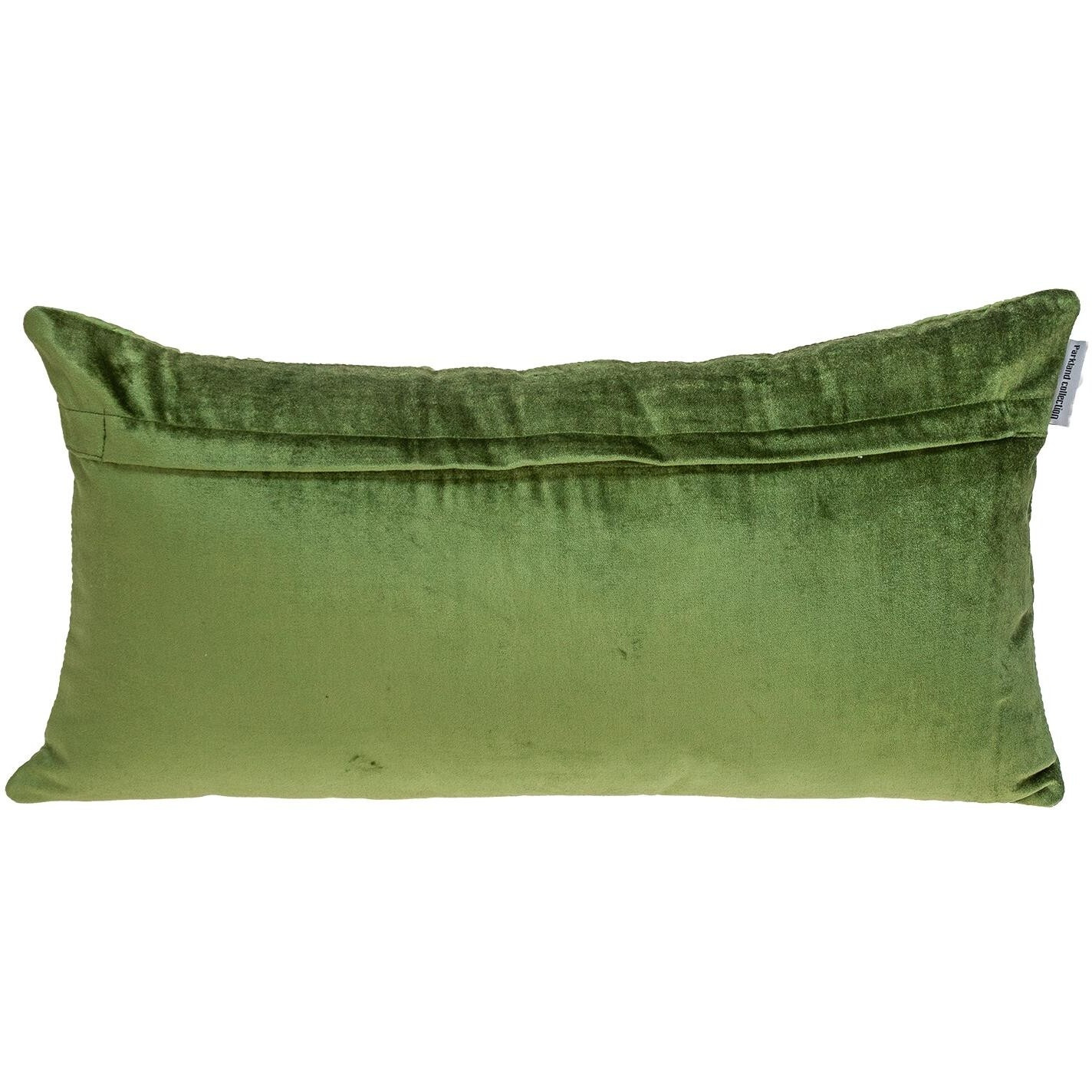 Tufted Diamonds Olive Velvet Lumbar Accent Pillow