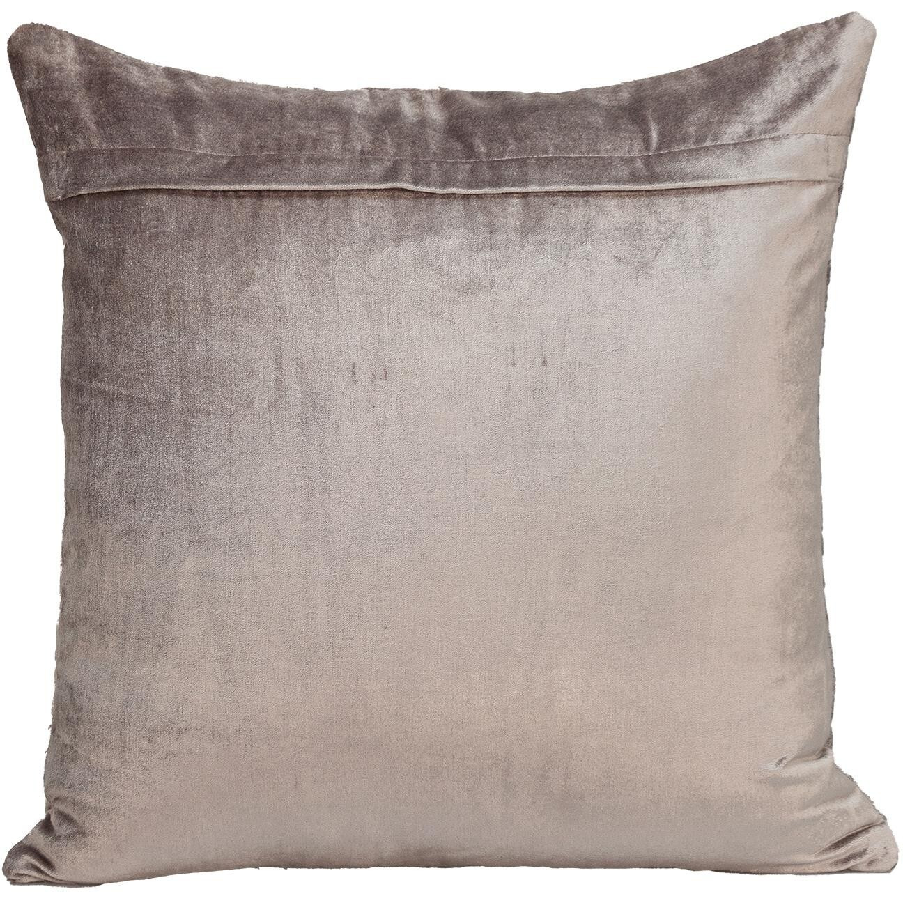 Quilted Taupe Decorative Throw Pillow