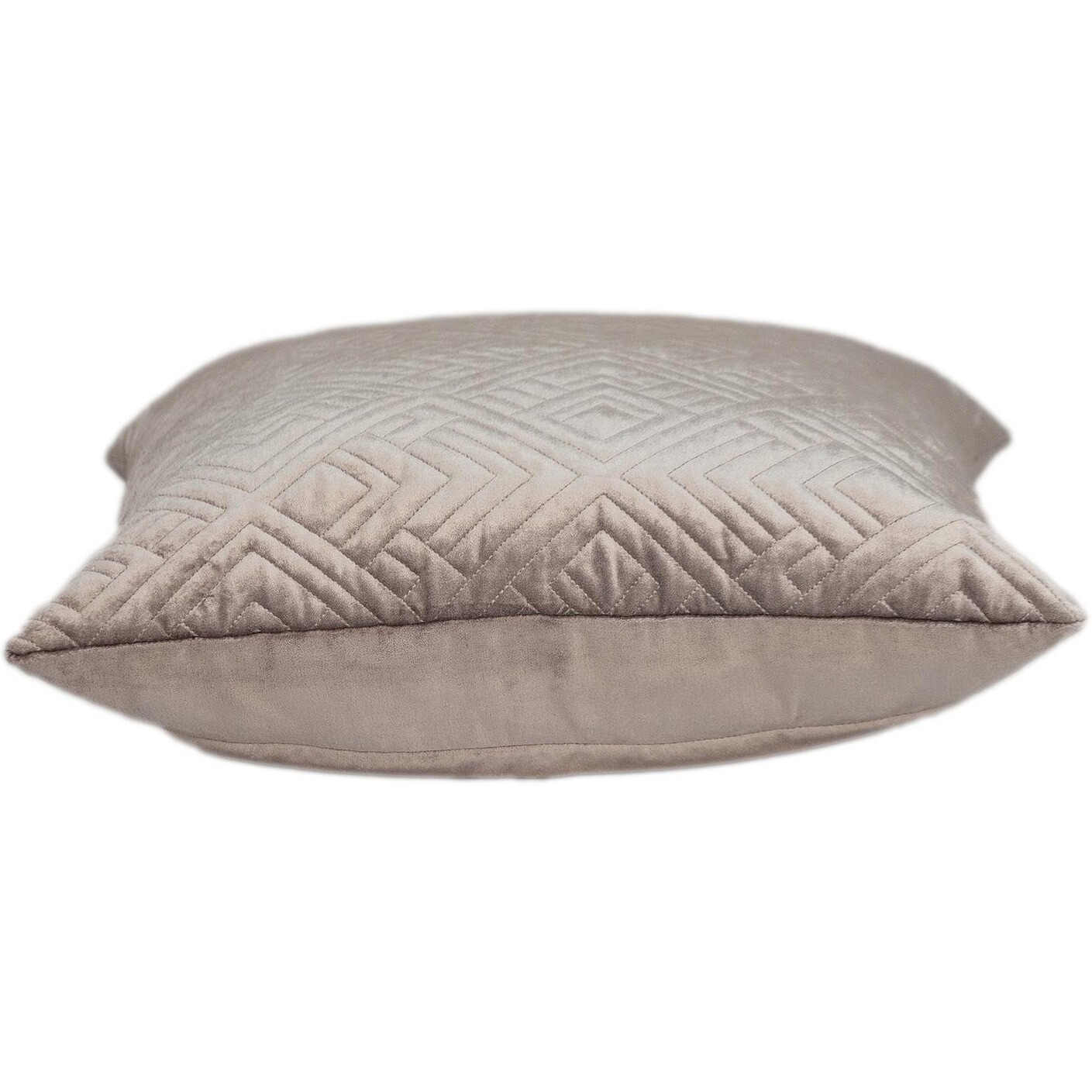 Quilted Taupe Decorative Throw Pillow