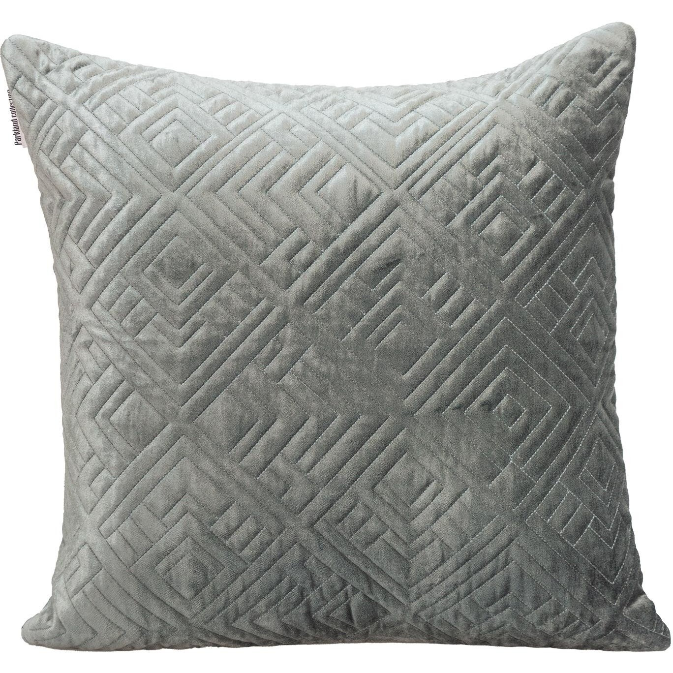 Quilted Charcoal Decorative Throw Pillow