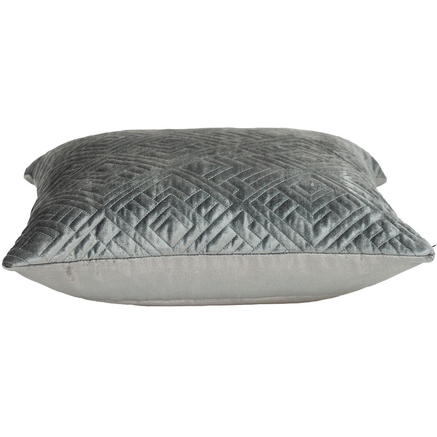 Quilted Charcoal Decorative Throw Pillow