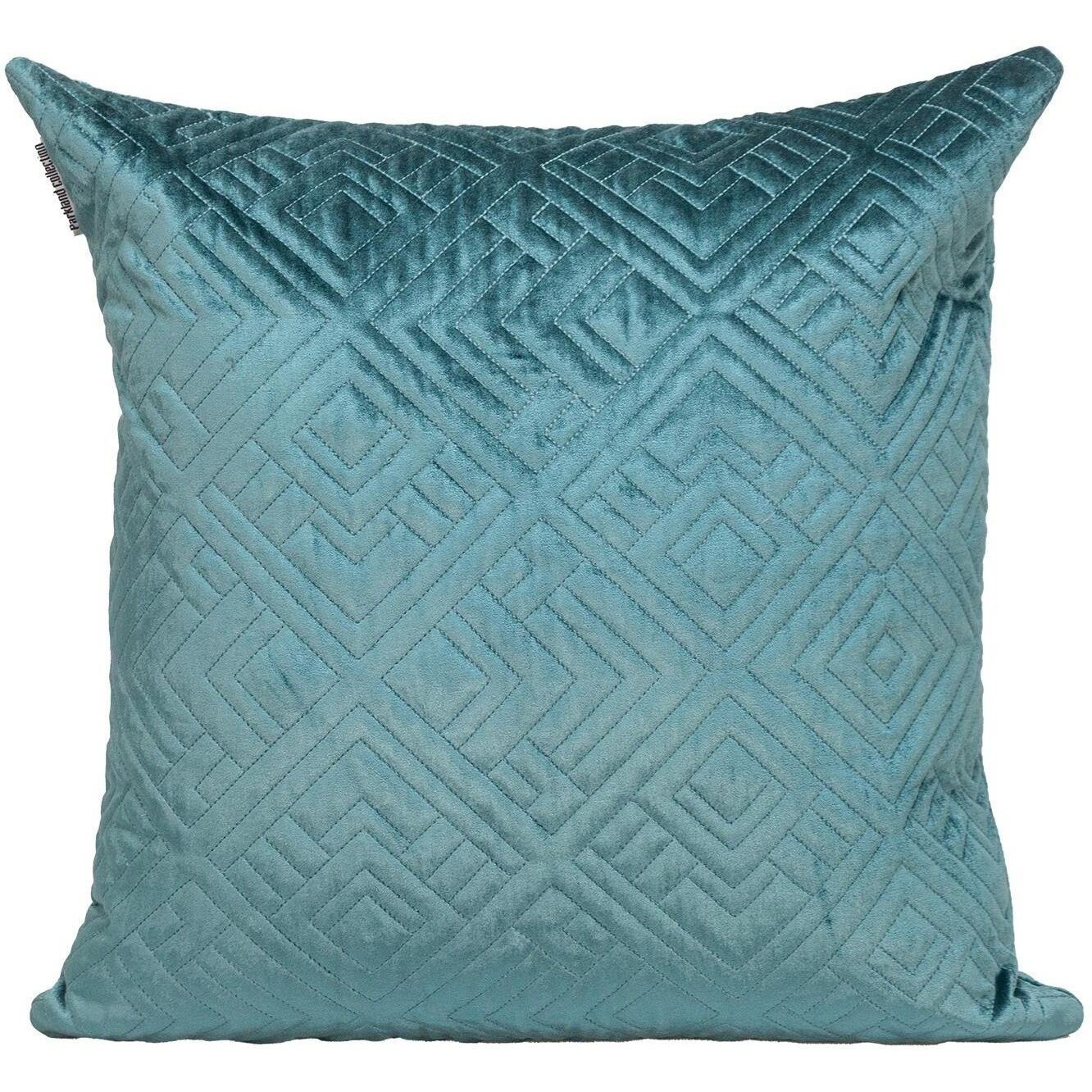 Quilted Teal Decorative Throw Pillow