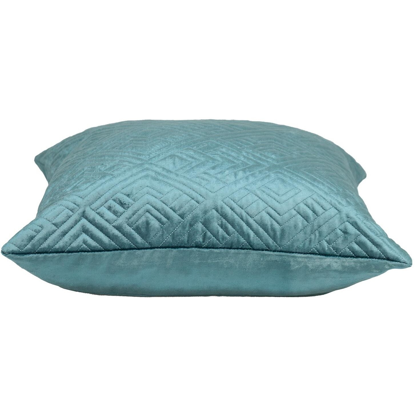 Quilted Teal Decorative Throw Pillow