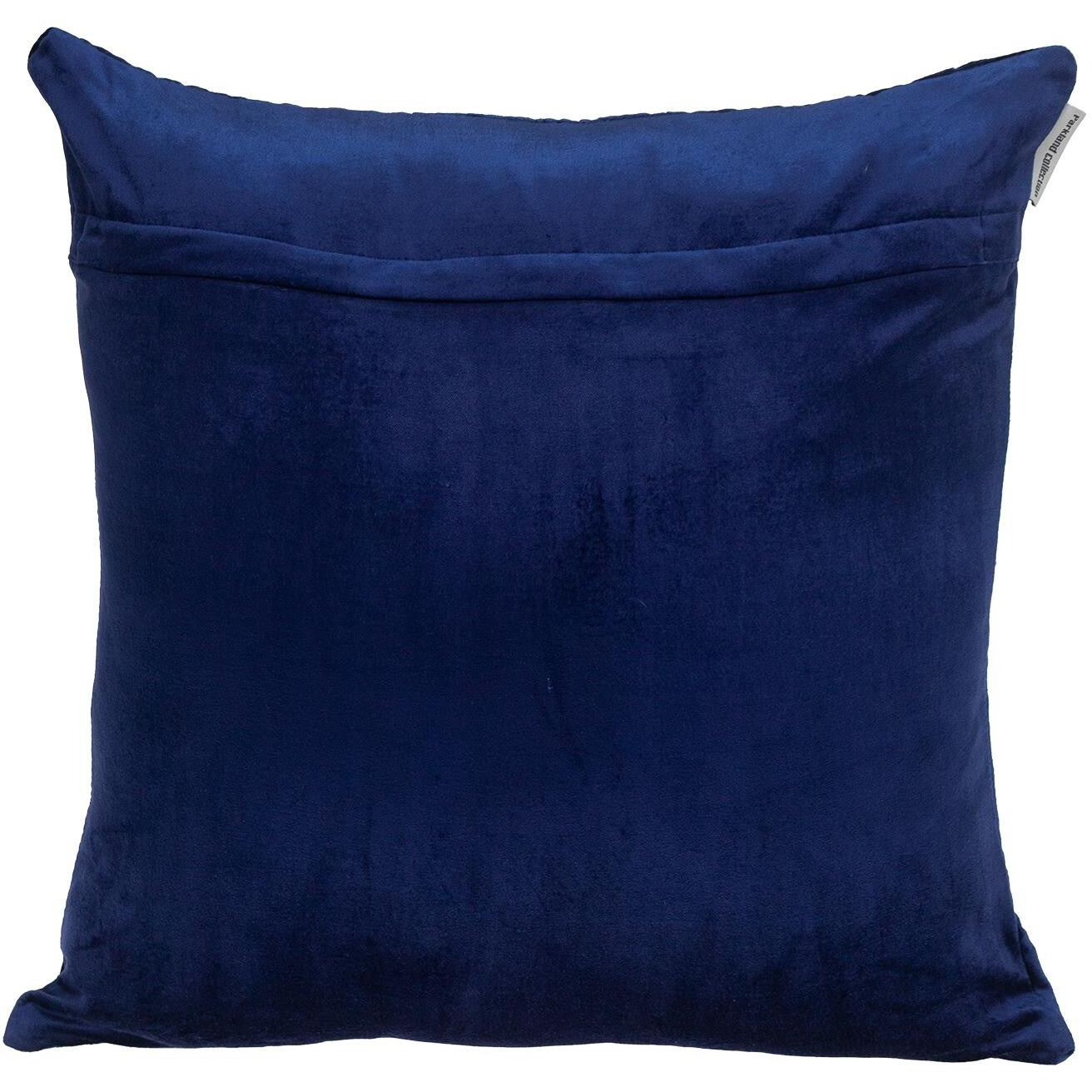 Geometric Lush Quilted Blue Throw Pillow