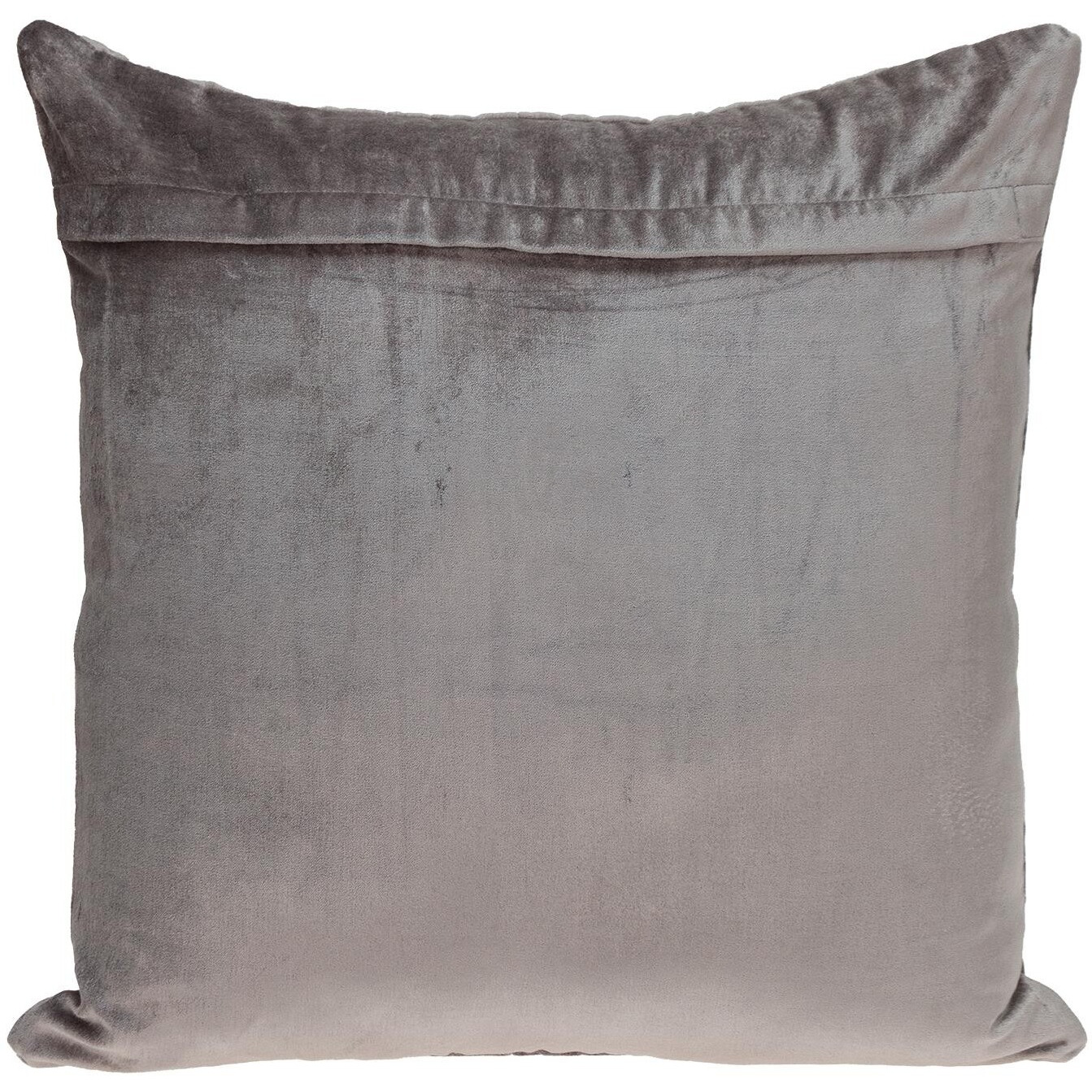 Geometric Lush Quilted Taupe Throw Pillow