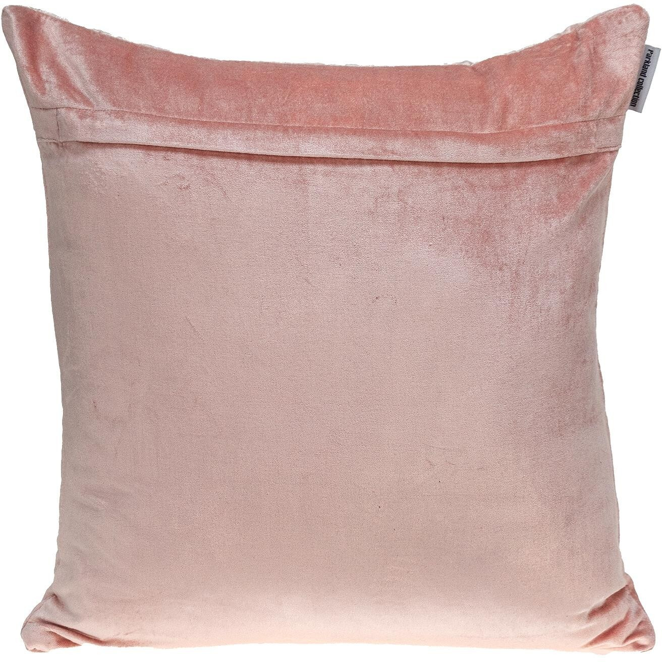 Geometric Lush Quilted Metallic Pink Throw Pillow