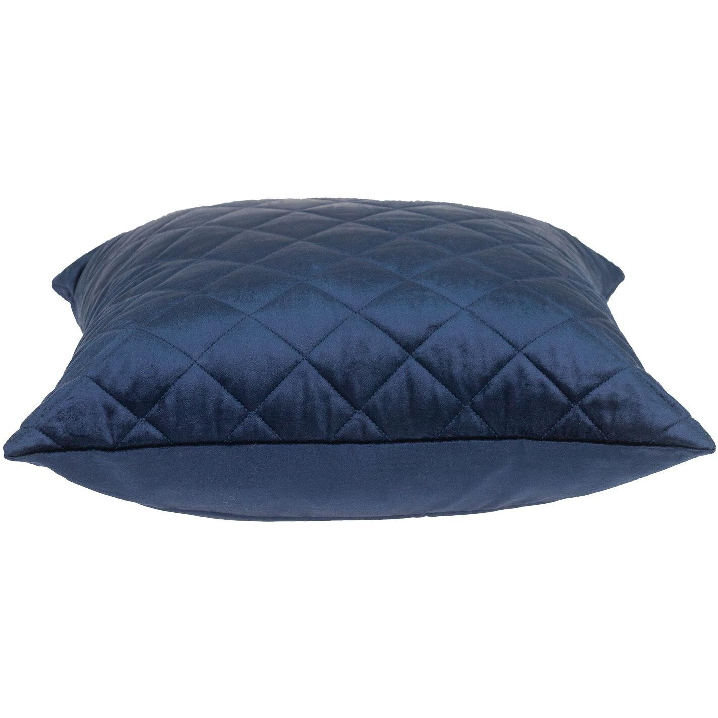 Tufted Diamond Navy Transitional Square Pillow