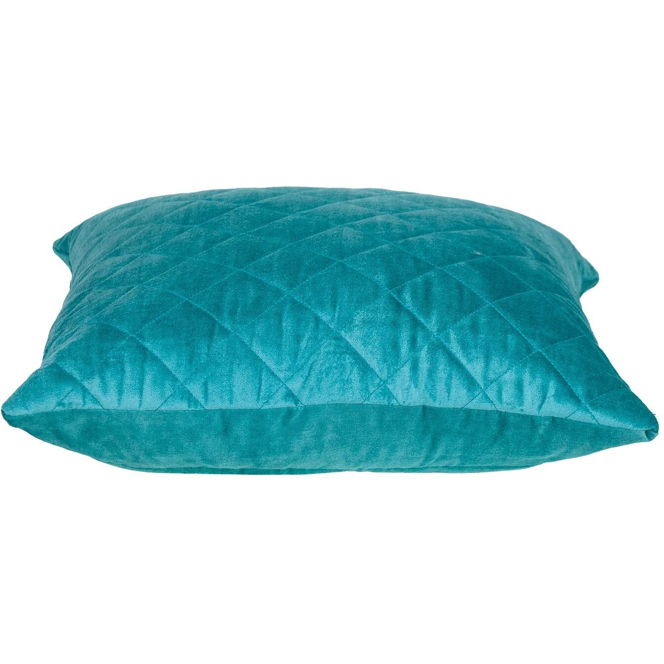 Tufted Diamond Aqua Transitional Square Pillow