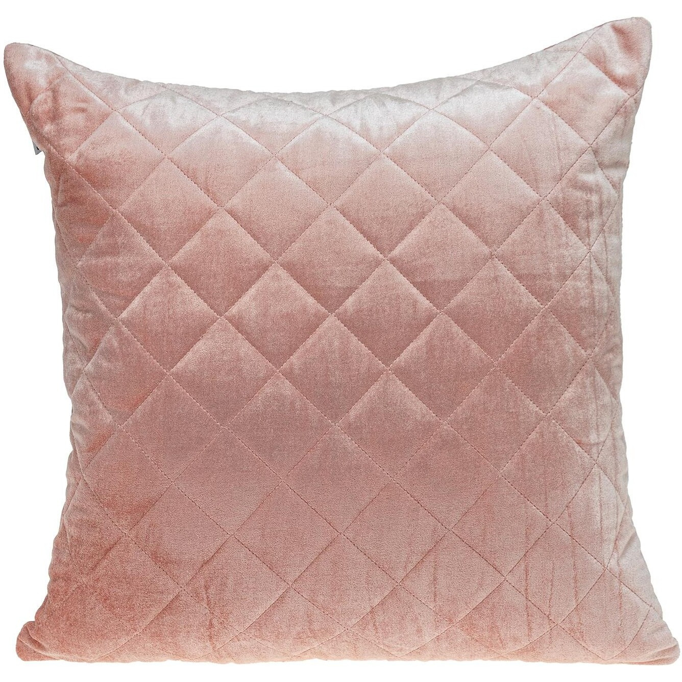 Tufted Diamond Pink Transitional Square Pillow