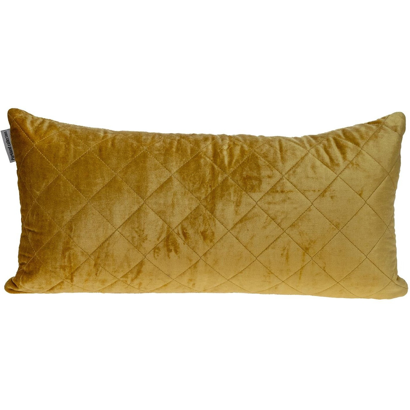 Tufted Diamond Yellow Ochre Transitional Lumbar Pillow