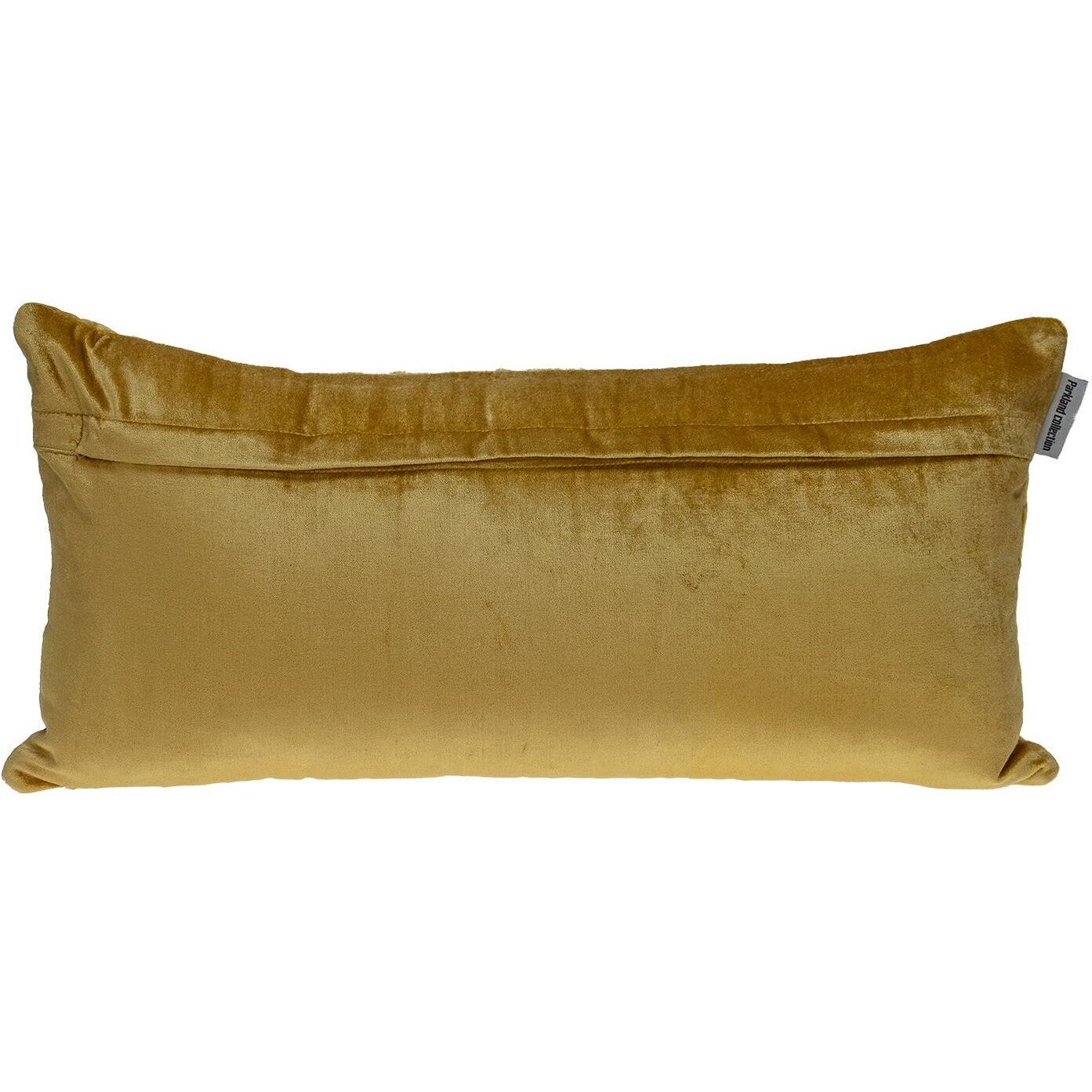 Tufted Diamond Yellow Ochre Transitional Lumbar Pillow