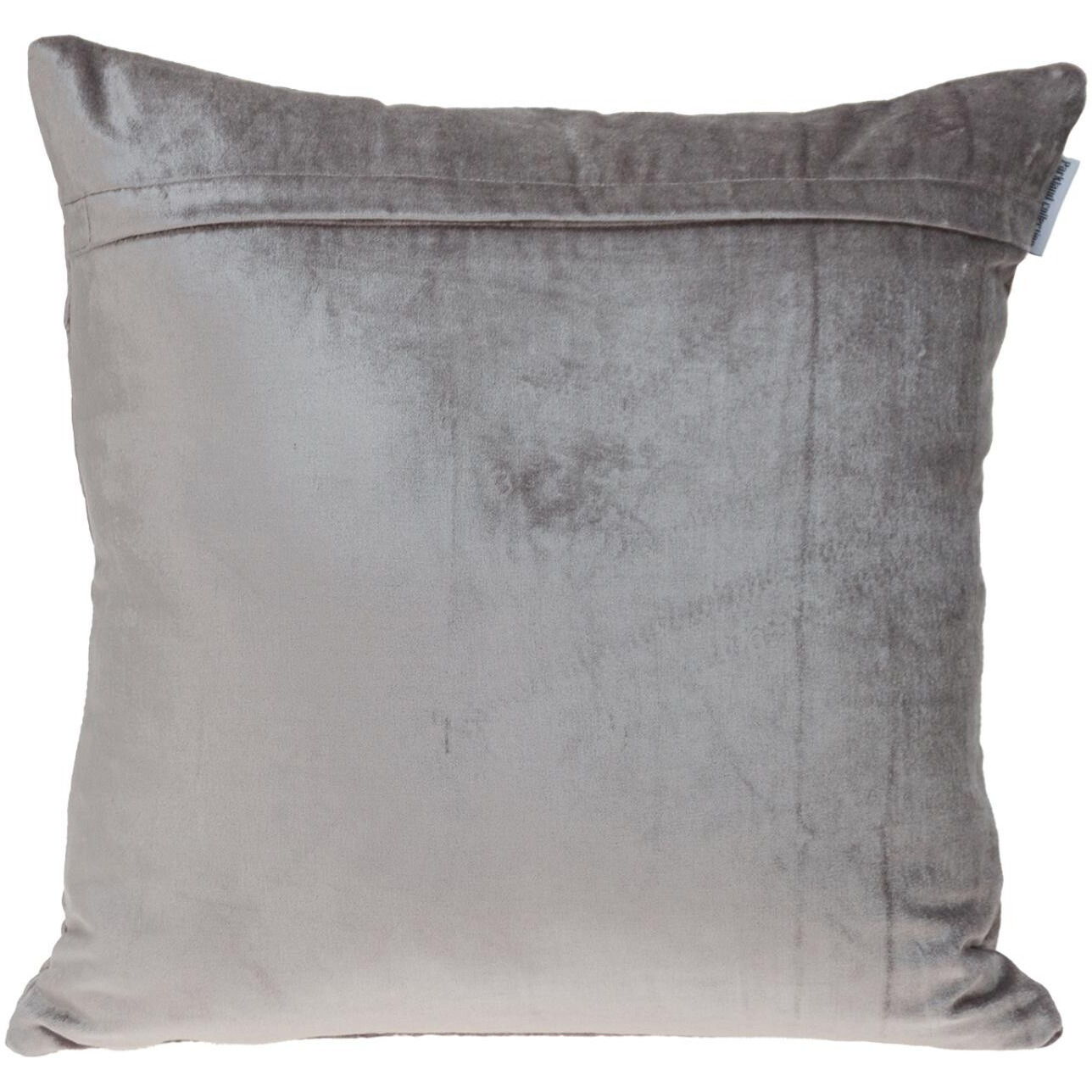 Taupe Tufted Velvet Quilted Throw Pillow