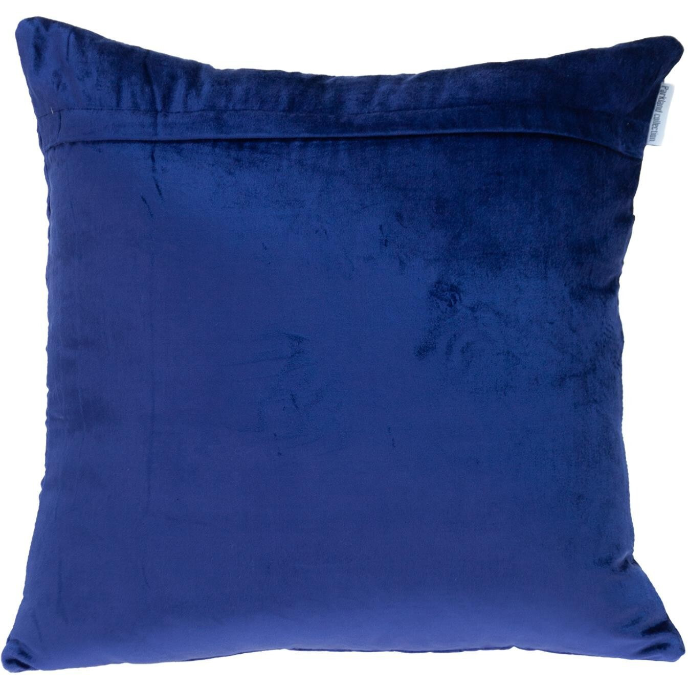 Blue Tufted Velvet Quilted Throw Pillow