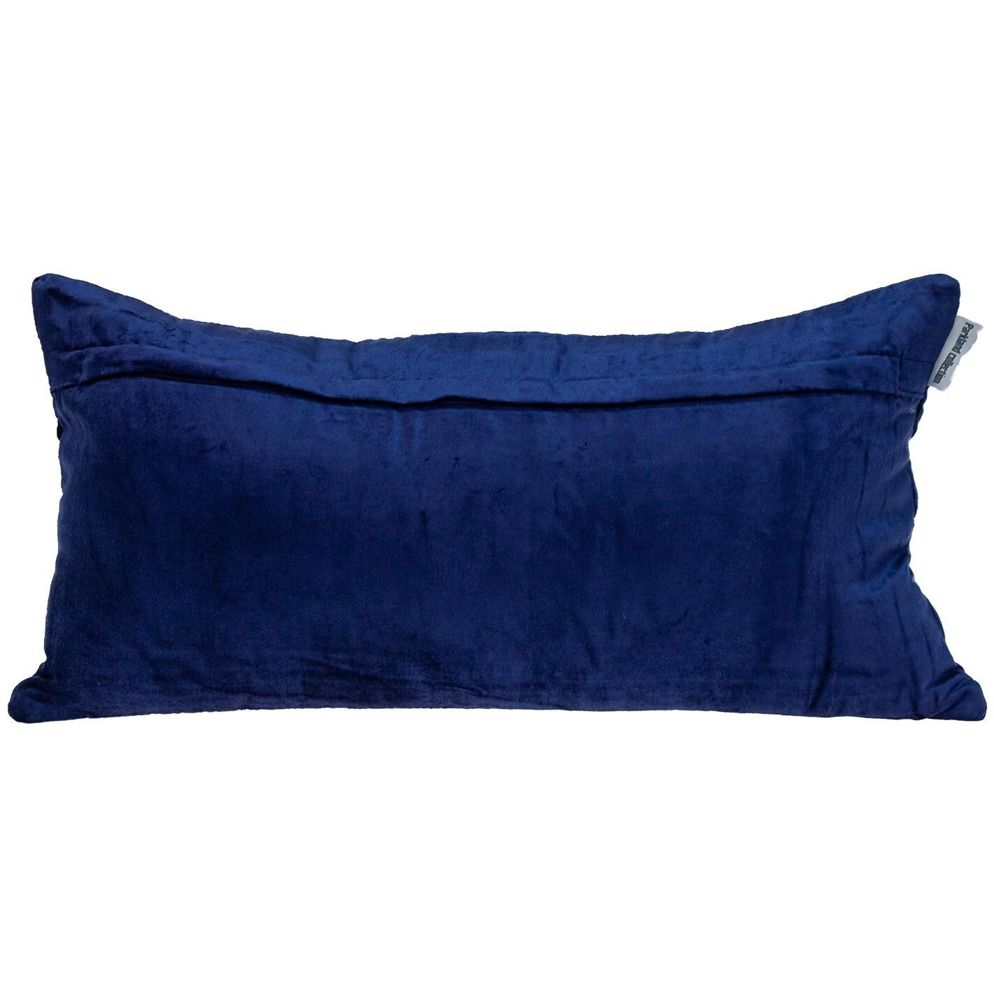 Blue Tufted Velvet Quilted Lumbar Throw Pillow