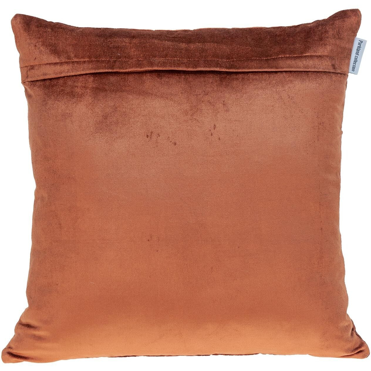 Burnt Orange Tufted Velvet Quilted Throw Pillow