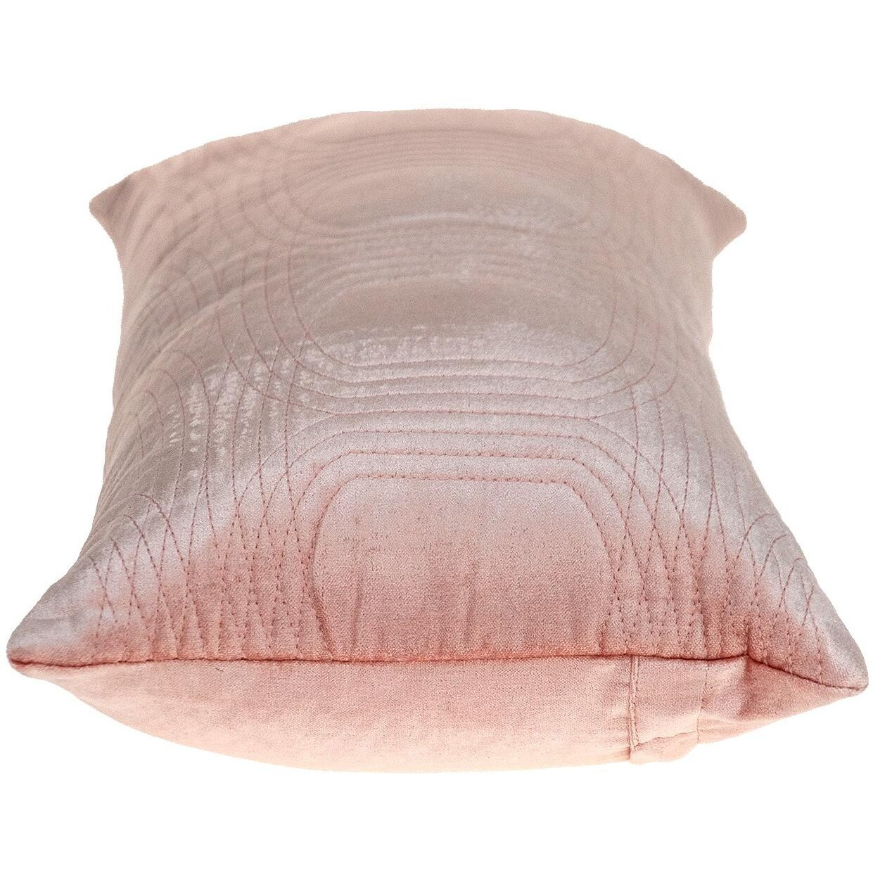 Quilted Velvet Pink Lumbar Throw Pillow