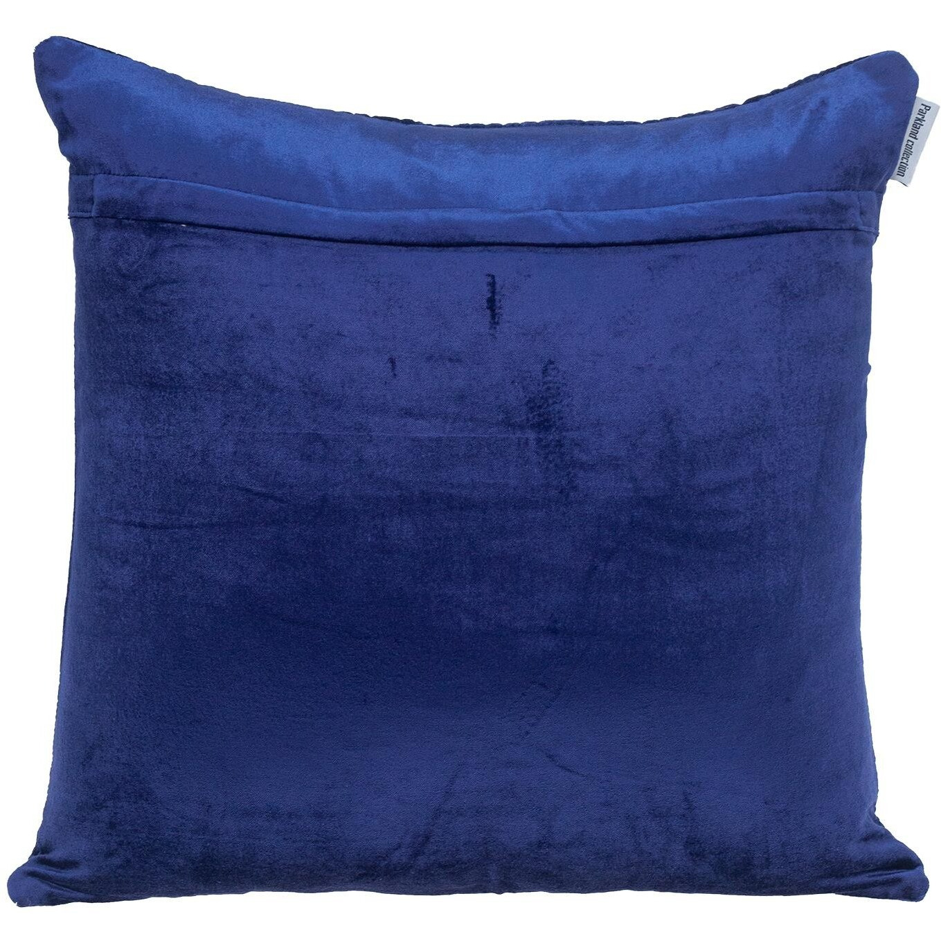 Quilted Velvet Blue  Square Throw Pillow