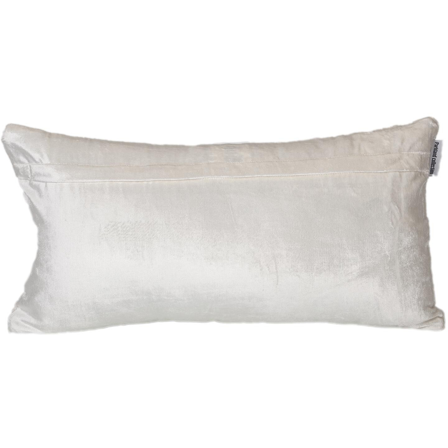 Quilted Velvet White Lumbar Throw Pillow