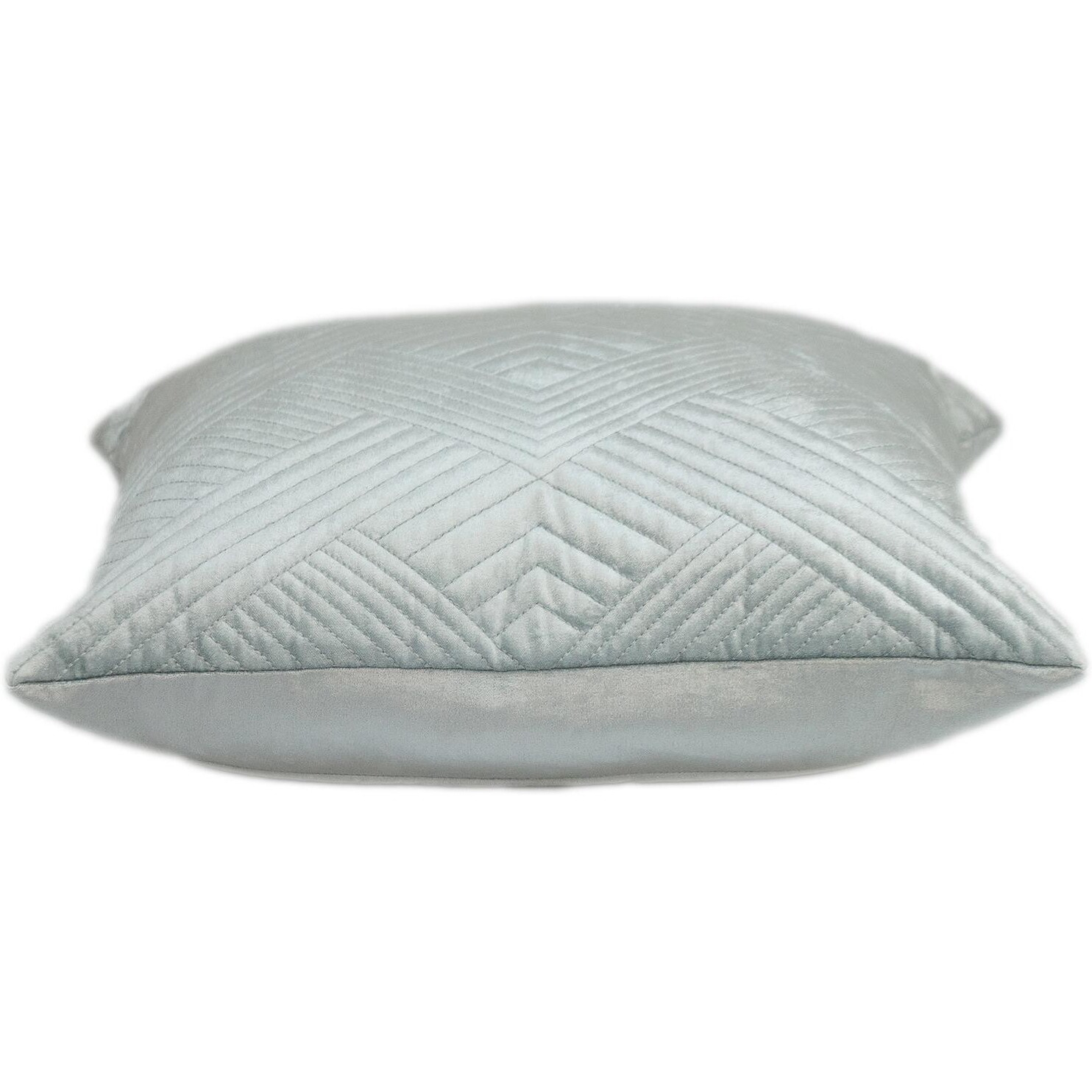 Transitional Gray Quilted Throw Pillow