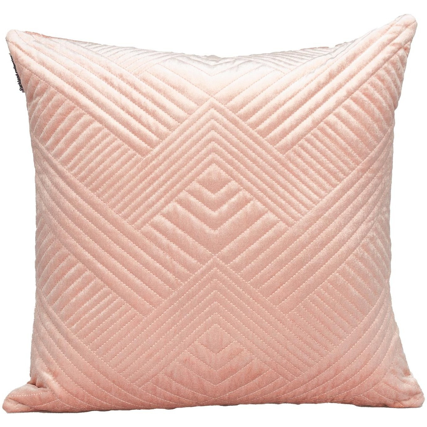 Transitional Pink Quilted Throw Pillow