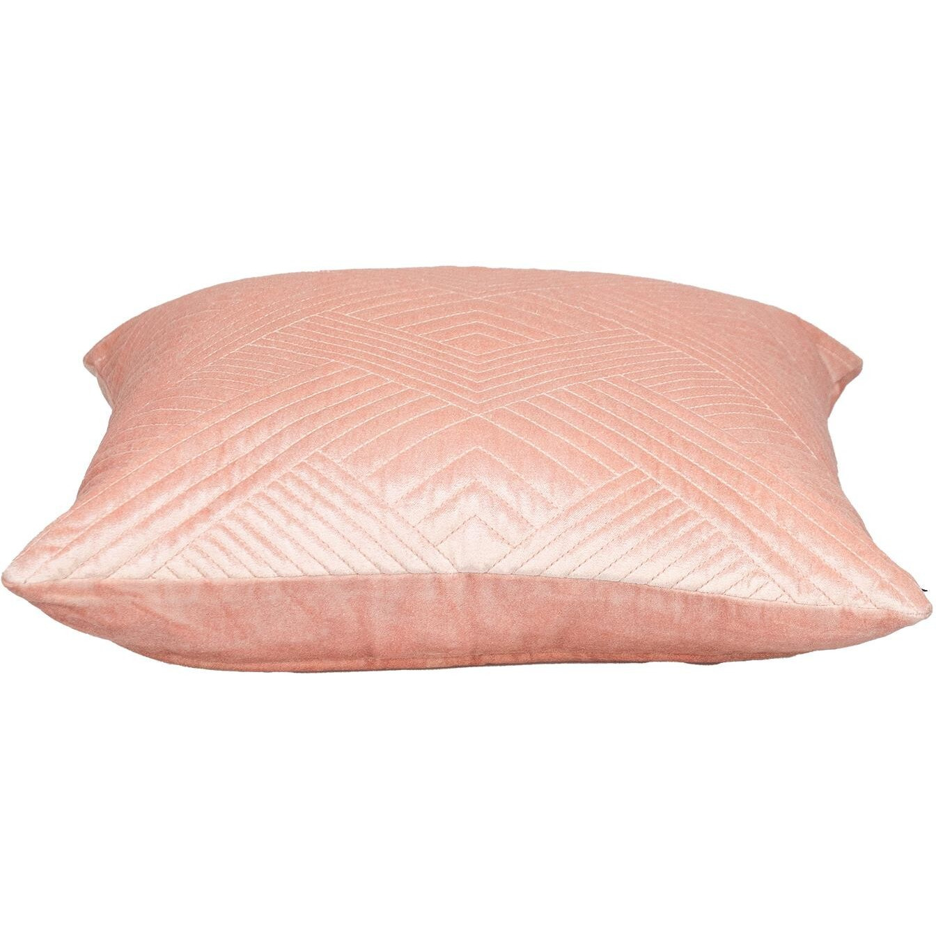 Transitional Pink Quilted Throw Pillow