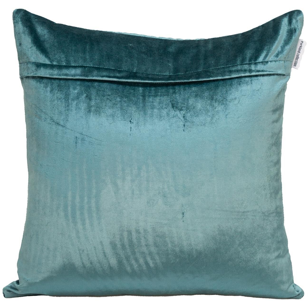 Transitional Teal Quilted Throw Pillow