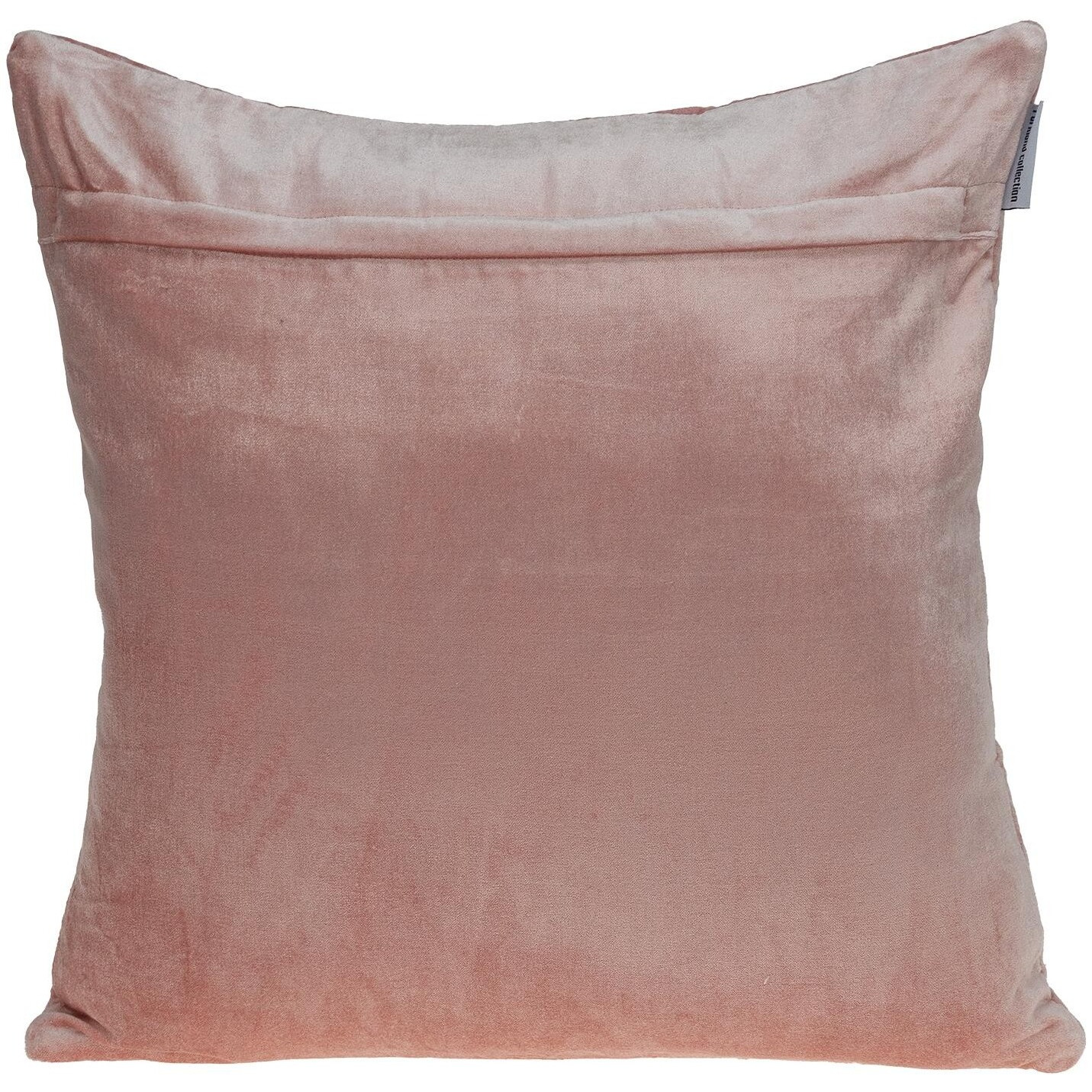 Pink Chunky Geo Stitched Velvet Decorative Throw Pillow