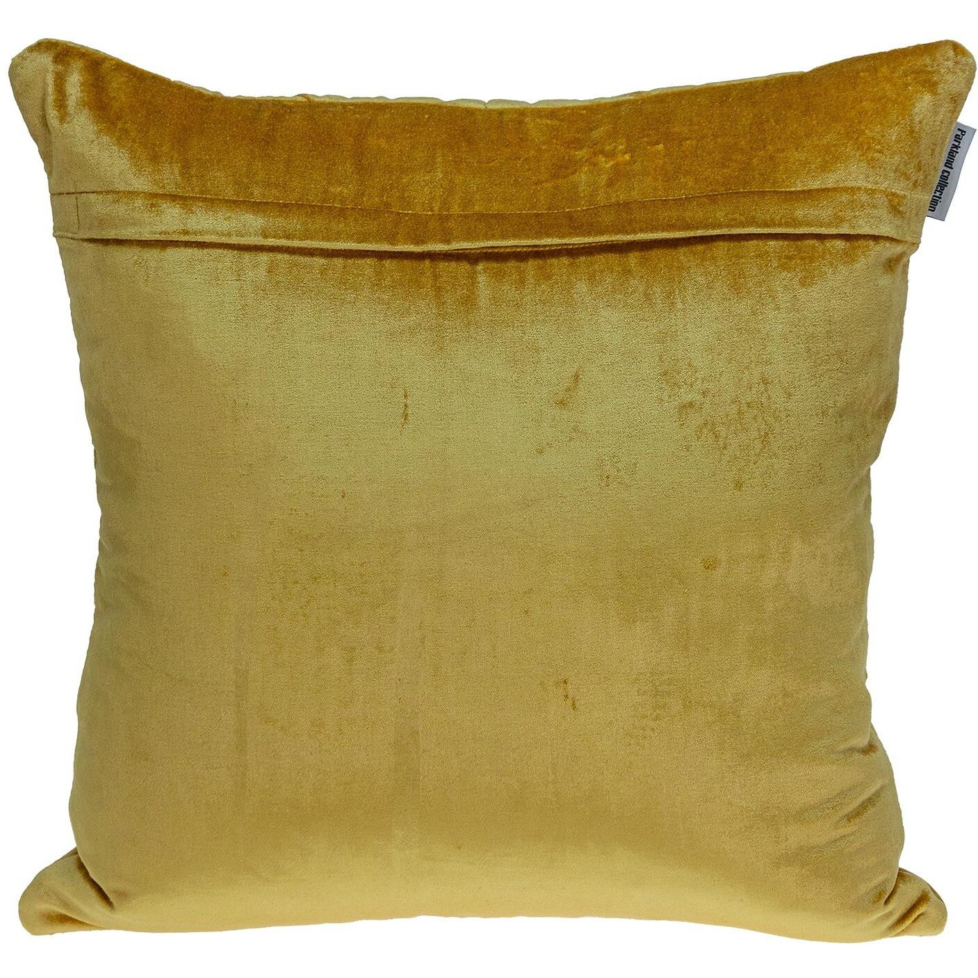 Yellow Chunky Geo Stitched Velvet Decorative Throw Pillow