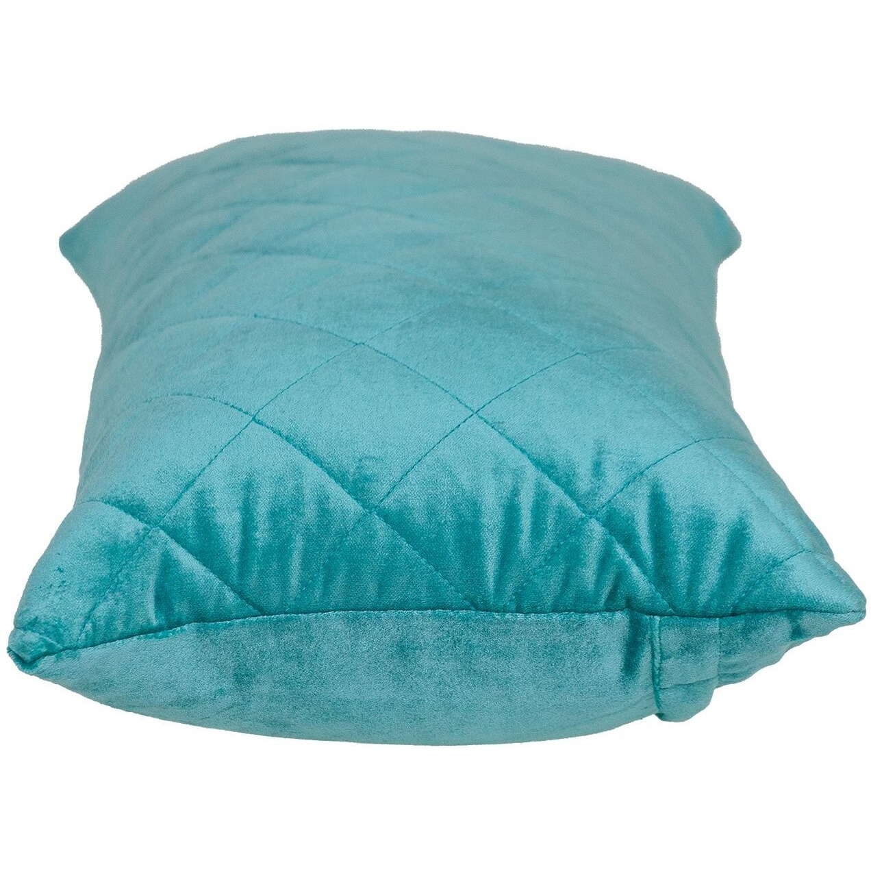 Tufted Diamond Aqua Transitional Lumbar Pillow