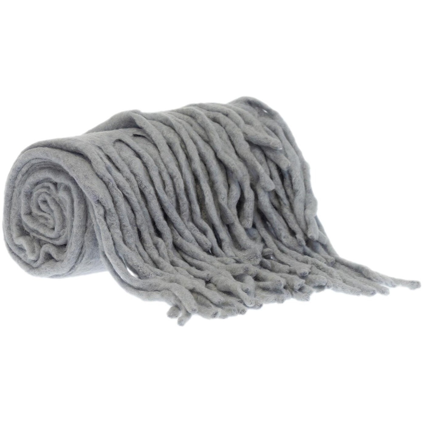 Super Soft Gray Handloomed Mohair Throw Blanket