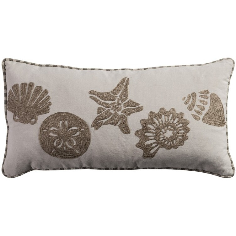 Khaki Ivory Decorative Lumbar Pillow