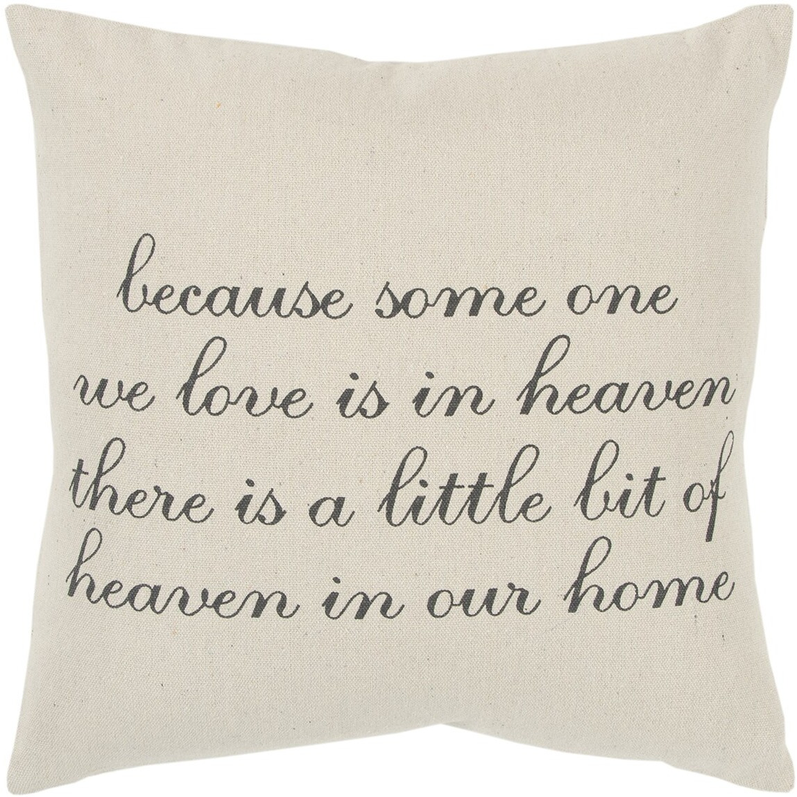 Gray Cream Heaven In Our Home Throw Pillow