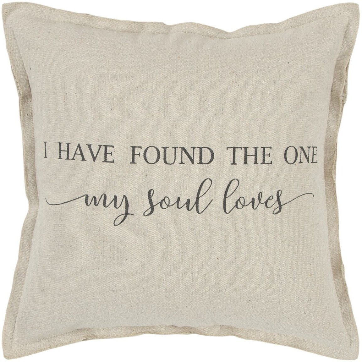 Gray Taupe Canvas Found The One Throw Pillow
