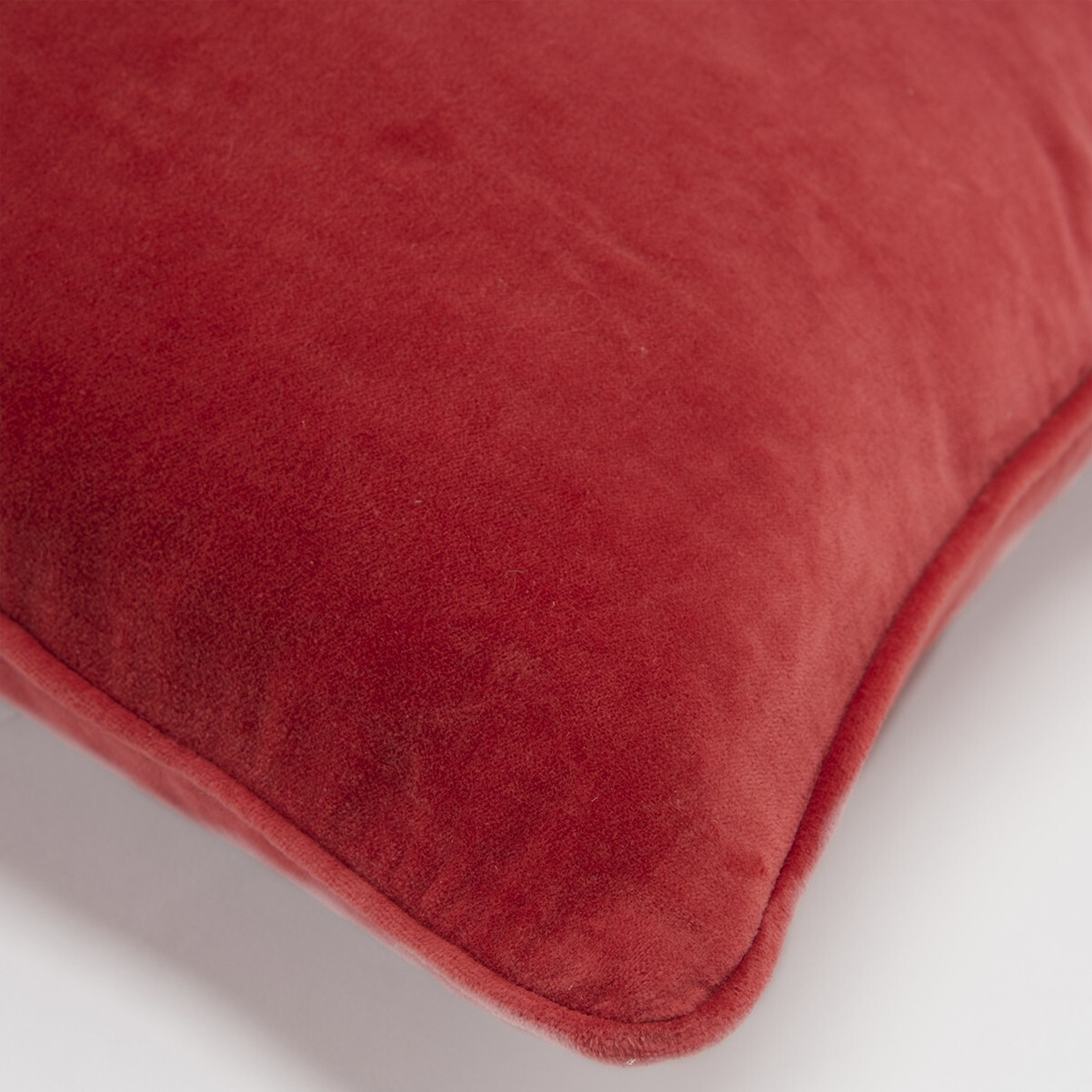 Red Solid Luxurious Modern Throw Pillow