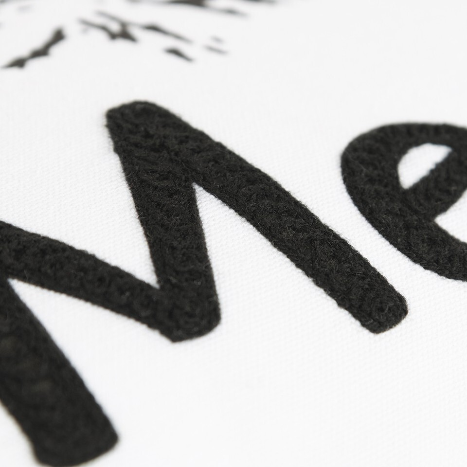 Black And White Live Love Meow Throw Pillow